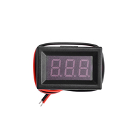 DC4-30V Voltmeter 2 kawat 0.36 inci 2 kawat 3-digit Panel Meter tegangan merah, biru, hijau dan kuning tampilan LED modul Voltmeter
