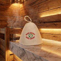 Chapeau de sauna en feutre de laine naturelle de qualité supérieure pour les séances de spa et de banya classiques