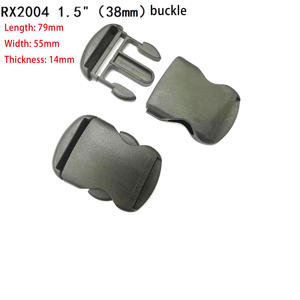 लॉक लैच बटन के साथ प्लास्टिक बड़ा 57 मिमी भारी शुल्क एंटी-स्लिप डबल सुरक्षा सामरिक बेल्ट साइड त्वरित रिलीज बकल - Product Image 4