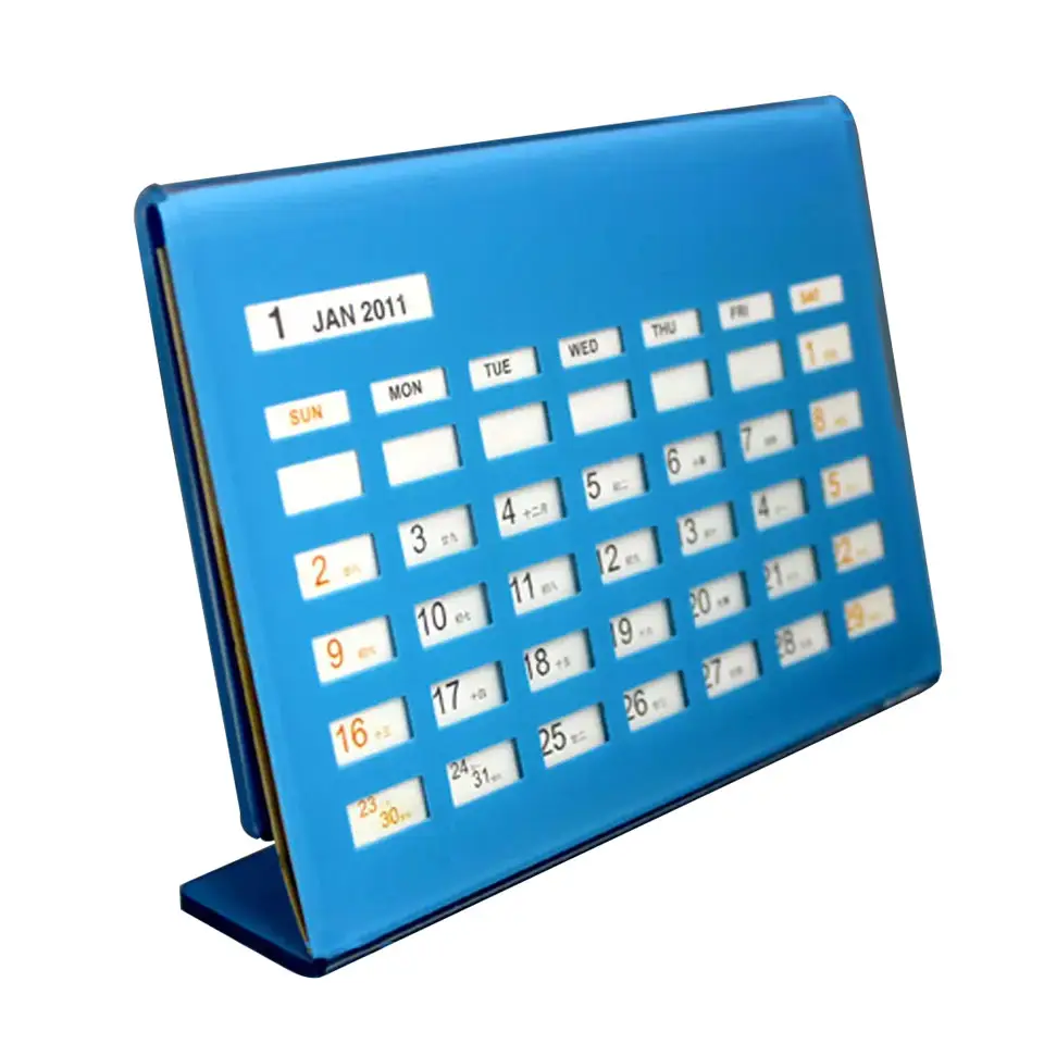 Made In China Oem Aangepaste Kantoor Tafel Kalender, Kalenders Planners, Bureau Kalender Plastic Stand