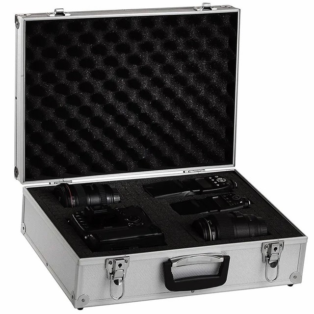 Pro Aluminum Camera Case with Foam Padding / Empty Aluminum Instrument case / Easy Flight Carrying case Aluminum
