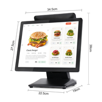 Terminal de point de vente MATSUDAPOS OEM ODM ST8800, écran double 15 pouces, haute performance, Intel I3/i5, 32 Go de RAM, Wi-Fi 6/Bluetooth 5.2