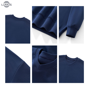 Sudadera Unisex de Otoño-Invierno con Hombros Caídos, Corte en Paneles, Cuello en V Pequeño, 350G, Gruesa, Deportiva, Manga Larga, con Logotipo Personalizado - Product Image 3