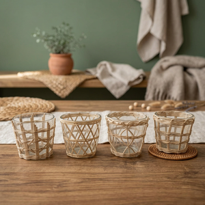 Maceta de Mimbre Tejida a Mano, Diseño Rústico, Cubierta para Maceta, Estilo Cesta Tejida, Decoración para Hogar y Jardín - Product Image 3