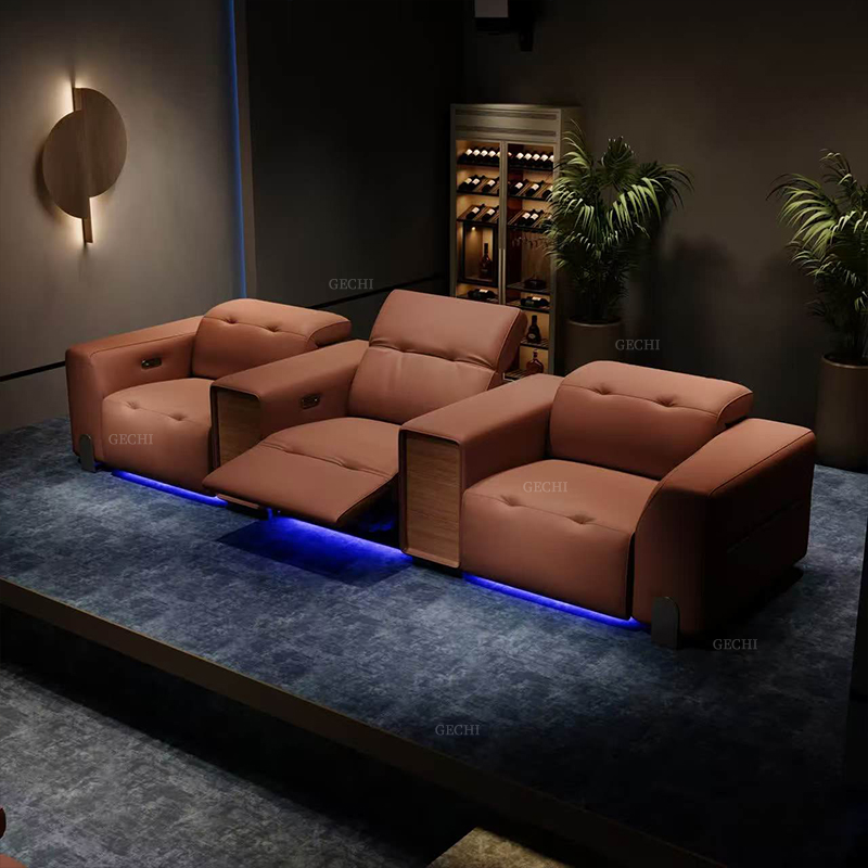 Chaise Lounge Electric Home Theatre Lounge Cannes 4-Seater Powered
