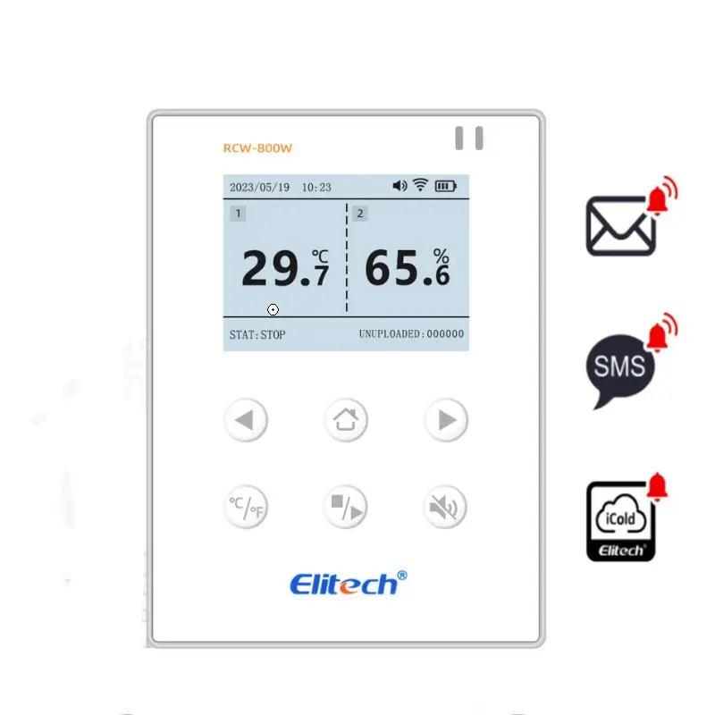 Design magnetico rete Wifi RCW-800W monitoraggio registrazione in tempo reale registratore di dati di temperatura Elitech