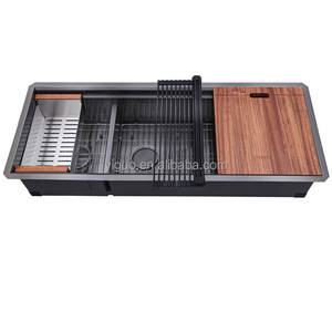 Lavello da Cucina WS4219-Nero in Nano PVD Fatto a Mano WS3218, Lavello Stile Americano, Lavello da Cucina Extra Large - Product Image 3