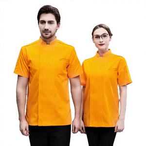 Chaqueta de Chef Unisex de Manga Corta de Algodón Touchhealthy con Detección de Agujas, en Stock, para Uniforme de Trabajo en Cocina de Restaurante - Product Image 4