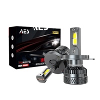 Ampoule LED V18 60W pour phare de voiture, couleur blanche, faisceau Hi/Lo H4, longue durée de vie, ventilateur de refroidissement pour kit de conversion auto/moto