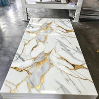 Panneau mural en marbre UV personnalisé, couleur et épaisseur au choix, durable pour les projets de construction résidentielle et la décoration intérieure