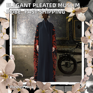 Abaya de Poliéster Plisada de Alta Calidad para Mujer Musulmana, Estilo Nuevo, Envío Rápido, Largo hasta el Tobillo, Elegante para Fiestas Nocturnas - Product Image 2