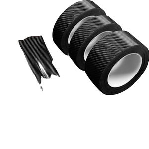 Spurtar Acrylic Phổ Chrome Màu Đen Khô Sợi Carbon Bọc Xe Cửa Cạnh Bảo Vệ Chi Tiết DIY 3D Bảo Vệ Chết Cắt - Product Image 2