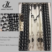 Ensemble de rideaux occultants tissés 3 pièces Shade Precision 100 % polyester avec haute occultation et résistance à la lumière du jour pour la maison