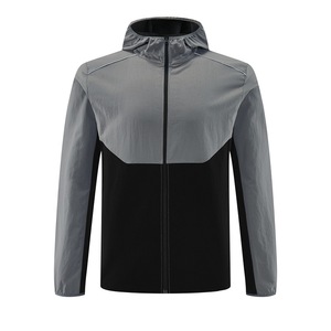 Vêtements de sport d'extérieur à capuche <span class=keywords><strong>Lulus</strong></span> pour l'automne, séchage rapide, légers, respirants, coupe décontractée, coupe-vent, color-block pour hommes - Product Image 5