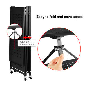 Rak Penyimpanan Lipat Logam <span class=keywords><strong>3</strong></span> Tingkat, Rak Troli Dapur Mobile Organizer Oven - Product Image 6