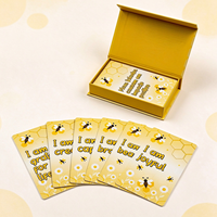 Cartes d'affirmation personnalisées imprimées avec logo et motif sur mesure, papier épais écologique, cartes de motivation pour la méditation
