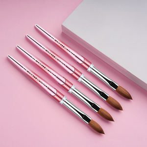 2025 nuevo cepillo de <span class=keywords><strong>uñas</strong></span> de lujo 100% Kolinsky acrílico cepillo de <span class=keywords><strong>uñas</strong></span> <span class=keywords><strong>Rosa</strong></span> borroso logo tamaño 14 16 18 20 22 cepillo para arte de <span class=keywords><strong>uñas</strong></span> - Product Image 5