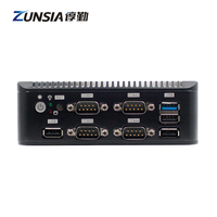 Moins cher Celeron J1900 Nano Mini Pc Dual Lan Quad Core 4 COM 6 * USB VGA DDR3 X86 Linux Barebone Desktop Thin Client Mini PC