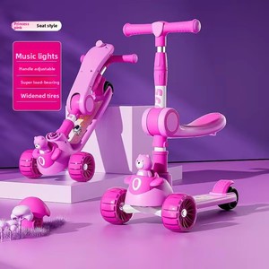 Nuevo Modelo al Por Mayor de Patinetes de 3 Ruedas para Niños con Pedal Plegable y Ligero con Ruedas de Goma para Edades de 3 a 12 Años - Product Image 2
