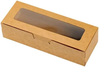 Boîtes d'expédition en carton kraft brun avec fenêtre transparente pour macarons et bonbons, écologiques et biodégradables, livraison en 1 à 3 jours, en gros