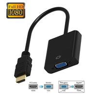 Adaptador JustLink HDMI a VGA macho a hembra RGB analógico VGA Video Audio convertidor adaptador Cable HD 1080P para PC portátil DVD