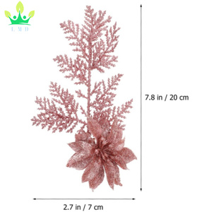 ต้นปาล์มเทียมประดับต้นปาล์มดอกไม้เล็กๆประดับผงแวววาวสีทอง - Product Image 4