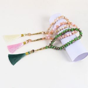 Piedra natural Tasbih joyería al por mayor musulmán brillo piedra esmerilado Moonlight cuentas pulsera sosteniendo Tasbih contador dedo - Product Image 3