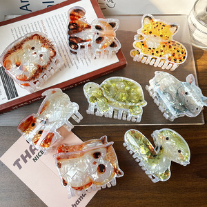 AITONG 2025 Nuevo Pasador de <span class=keywords><strong>Pelo</strong></span> con Diseño de Tiburón para Mujer - Diseño de Animal de Dibujos Animados de <span class=keywords><strong>Shiba</strong></span> <span class=keywords><strong>Inu</strong></span> y Corgi Rizado - Product Image 2