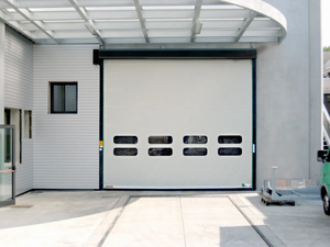 Puerta Industrial Seccional Automática de Alta Velocidad, Persiana Enrollable de Acero Resistente al Viento para Taller o Almacén - Product Image 3