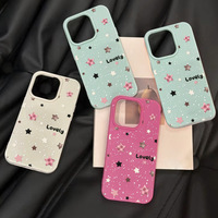 Coque de téléphone portable INS Plaid Star pour iPhone 14 15 18pro 16 17 Pro Max, coque antichoc en cuir, coque arrière souple