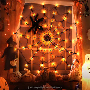 70Leds 3.94FT Lampe Toile D'<span class=keywords><strong>araignée</strong></span> Géante pour Halloween Décoration Extérieure Fenêtre Toile D'<span class=keywords><strong>araignée</strong></span> <span class=keywords><strong>Filet</strong></span> <span class=keywords><strong>De</strong></span> Pêche Chaîne - Product Image 6