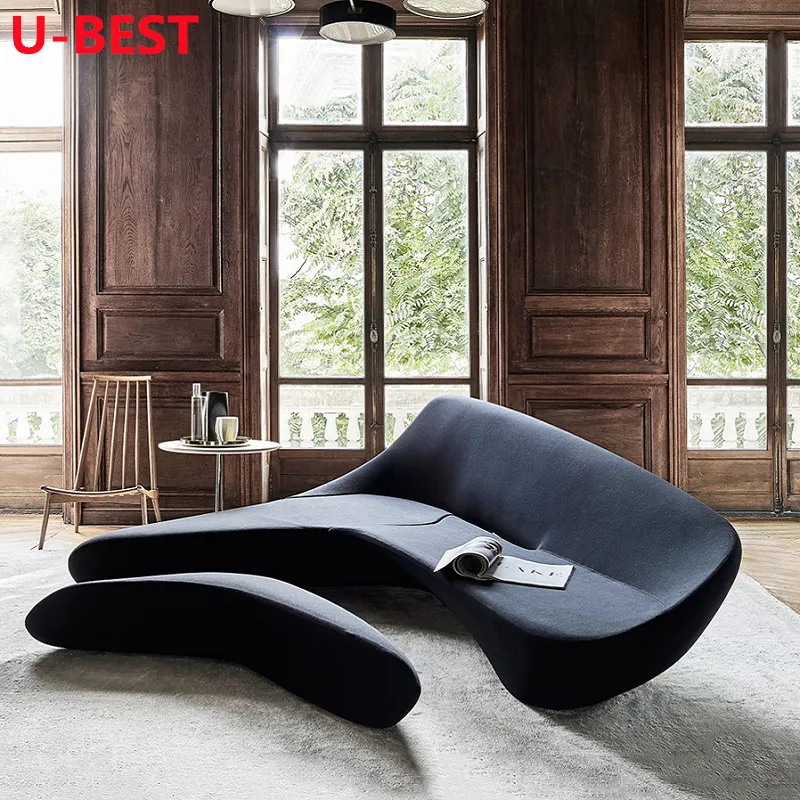 U-Best nordique loisirs lumière luxe lune canapé chaise personnalité Art incurvé fibre de verre renforcé en plastique meubles design
