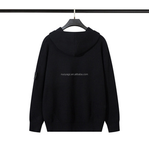 Suéter de Punto con Capucha y Cremallera ST* de Invierno, con Logotipo Bordado, Suéter Informal de Algodón Puro para Hombre <span class=keywords><strong>SLAND</strong></span> - Product Image 3