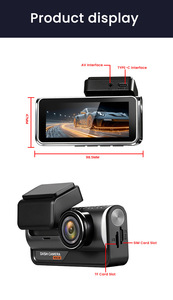 กล้องติดรถยนต์แบบเลนส์คู่ 4k หน้าจอสัมผัส 3.69 นิ้ว รองรับ 4g พร้อมแอพมือถือดูภาพสด ระบบ ADAS + BSD ฟังก์ชั่น Wifi และ GPS - Product Image 6