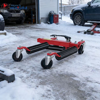 Chariot à roulettes en acier robuste pour déplacement de véhicules, avec rouleaux de levage de pneus et pédale de positionnement, pour voitures et camions
