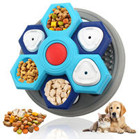 Plateau d'alimentation rotatif interactif pour animaux de compagnie en PP non toxique, conception anti-étouffement et anti-ballonnements, pour une alimentation lente - Vente en gros