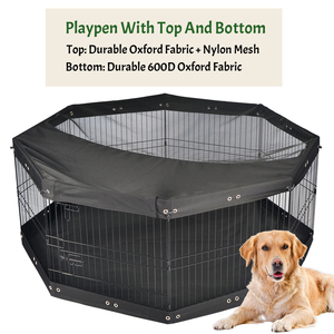 Jaulas plegables de metal para ejercicio de 8 paneles para mascotas, cercas para perros y gatos con cubierta superior y almohadilla inferior - Product Image 4