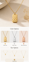 Collier pendentif disque martelé doré avec chaîne à maillons, bijou tendance pour le quotidien