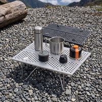 Table rectangulaire pliable en alliage d'aluminium - Table de camping portable légère pour la cuisine en plein air