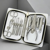 Ensemble complet de manucure haut de gamme et luxueux en acier inoxydable classique : Pince à ongles Eagle-Break, Coupe-ongles, Ciseaux à sourcils