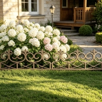 Clôture de jardin en plastique PP à emboîtement, panneaux rectangulaires lisses classiques et décoratifs pour bordure de pelouse, jardin et ferme