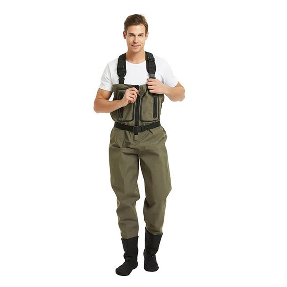 Plus Size Chest Waders Fly Fishing Breathable OEM Fishing Waders Waterproof  Fishing Boots for Men
