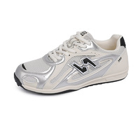 Chaussures décontractées personnalisables en cuir véritable, respirantes, légères, à enfiler, avec semelle épaisse en maille, tendance mode