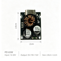 Module de charge rapide multi-protocoles Mini 65W avec sortie Type-C PD3.1/PD2.0, carte PCB