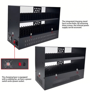 Station de charge USB 40 ports, <span class=keywords><strong>armoire</strong></span> de charge pour téléphone portable en métal, <span class=keywords><strong>support</strong></span> de <span class=keywords><strong>tablette</strong></span> de bureau pour la charge - Product Image 4
