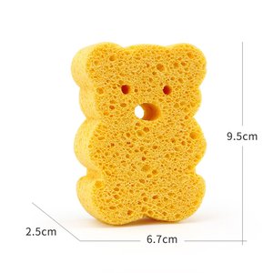 Best-seller Produits de salle de bain Éponge Jouets de bain pour bébé Éponge de bain en mousse souple Éponge en pâte de bois naturelle pour le bain - Product Image 2