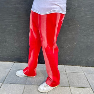 Pantalon de survêtement évasé décontracté pour homme, taille élastique mi-haute, en molleton de coton, avec étiquettes personnalisées, fabrication OEM - Product Image 2
