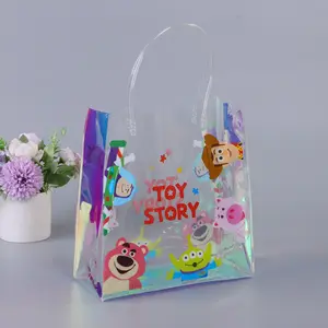 Bolsa de PVC transparente Bolsa de dulces de boda de dibujos animados lindos con asa Bolsa de plástico para hornear celebridades Bolsa de regalo