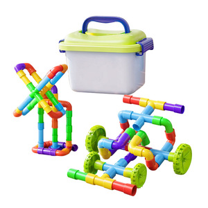 Pipe Building <b>Block</b> Toys Large Particle Educational Assembly For Children 4-7 Years Old With Storage Box - Product Image 2