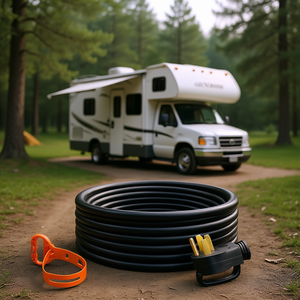 Câble d'extension pour camping-car 50 ampères, 30 pieds, fil de cuivre durable, câble d'alimentation pour remorques, camping-cars, caravanes avec connecteurs Nema - Product Image 2